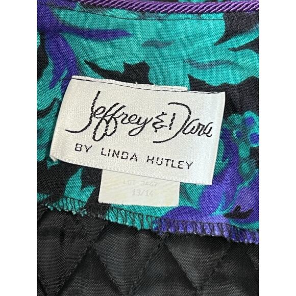 Jeffrey & Dara By Linda Hutley Whimsy Cottage Fall Floral Quilted Crop Jacket L - Picture 6 of 7